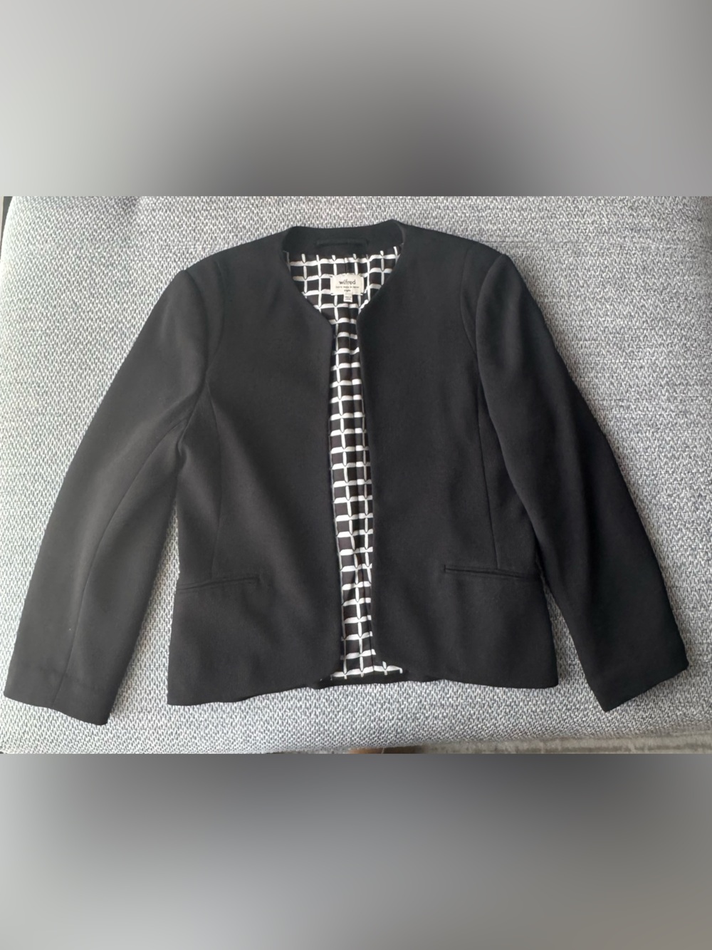Wilfred by Aritzia Open Front Jacket | Size 8 | Black | Made in Japan
